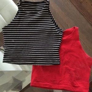 American apparel classic crop top bundle of 2